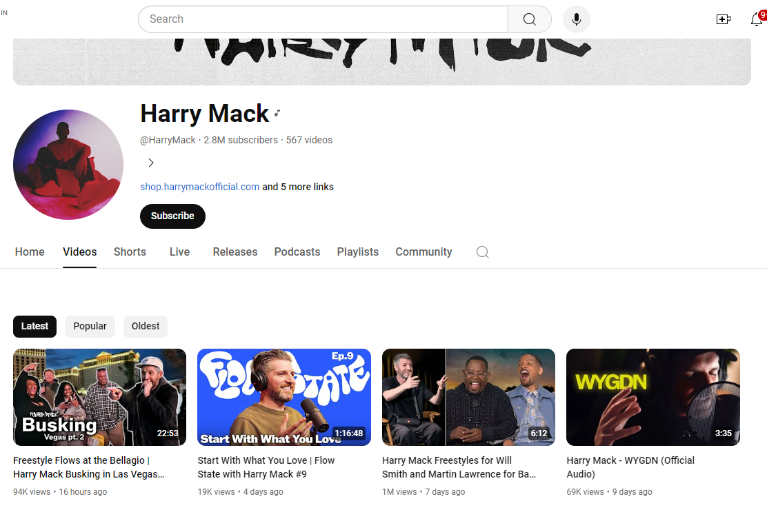 Harry Mack YouTube